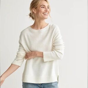 Jenni Kayne Cream Crew Neck Sweater